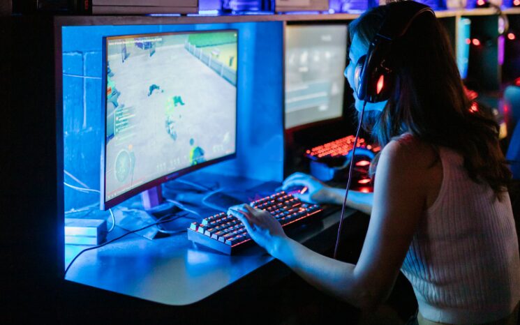 woman gaming