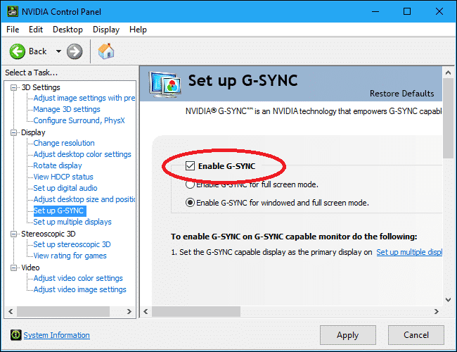 The Process Of How To Disable G-Sync