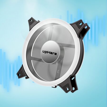 upHere 120 Mm White LED Case Fan Silent Case Fan