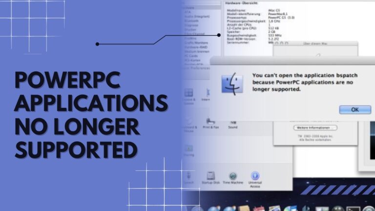 PowerPC Applications No Longer Supported